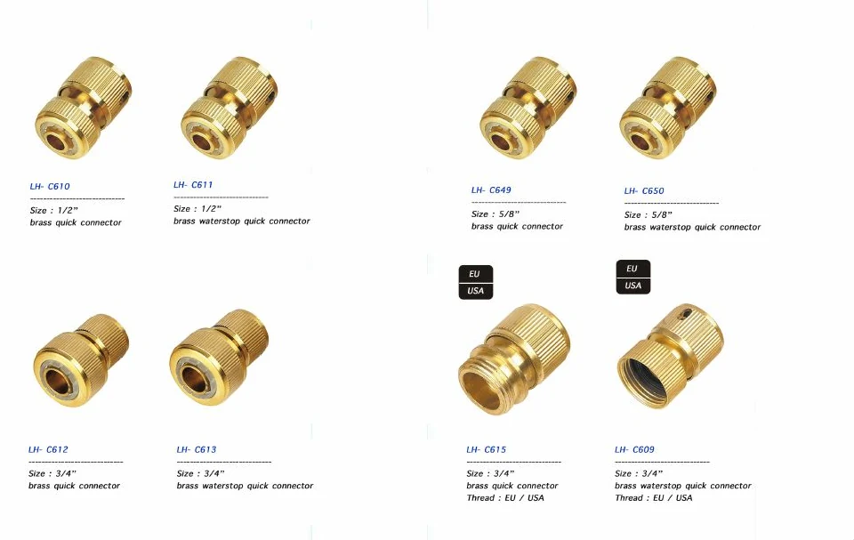 Brass hose connectors