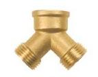 Brass 2-Way Y Hose Splitter